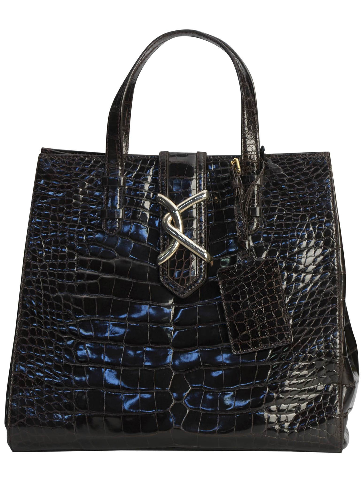 Kiton Kiton Black Leather Crocodile Bag Black 000