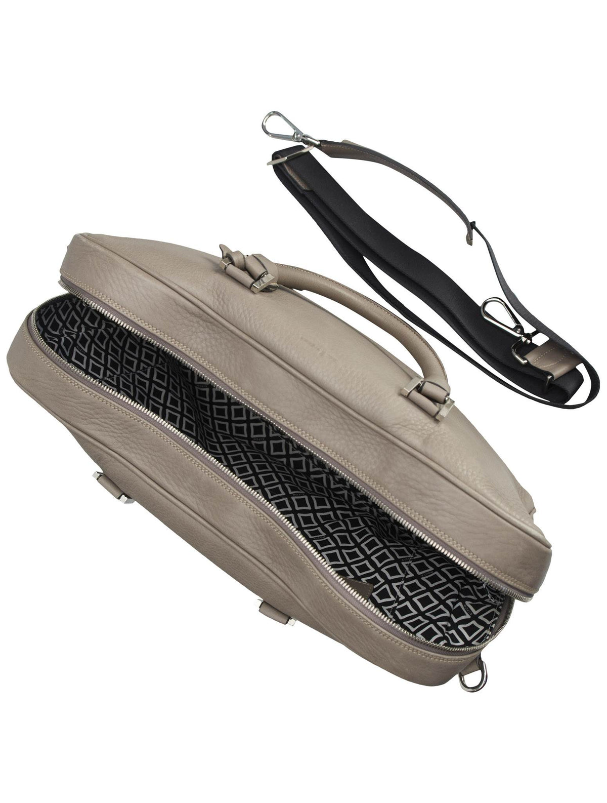 Kiton Beige Leather Bag