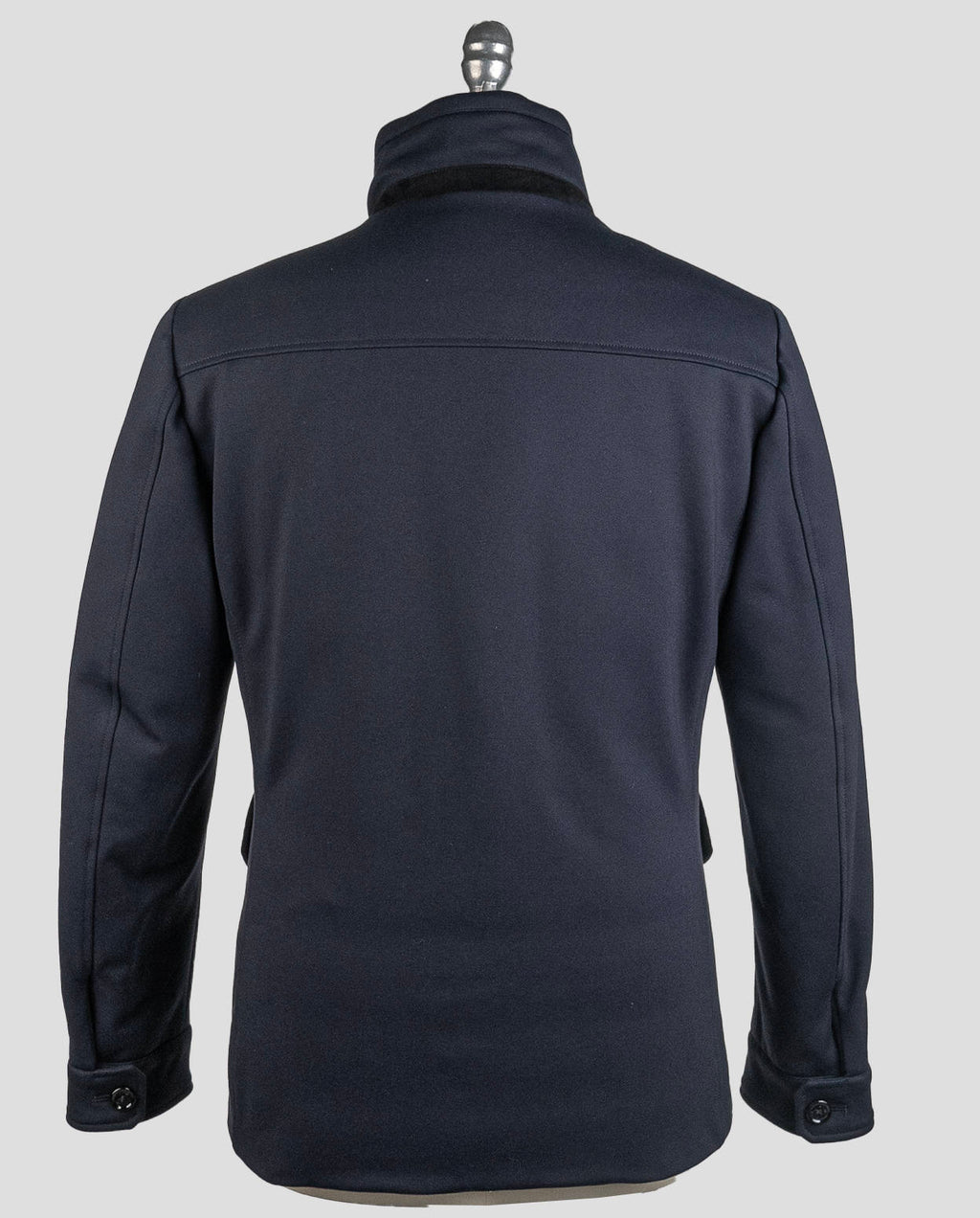 MooRER Blue Navy Viscose Pa Ea Coat