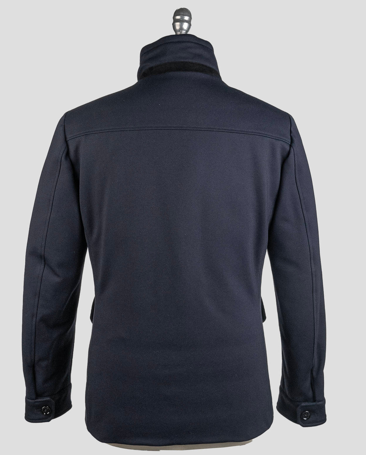 MooRER Blue Navy Viscose Pa Ea Coat