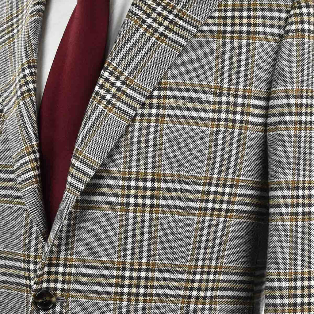 CESARE ATTOLINI Multicolor Cotton Wool Cashmere Blazer