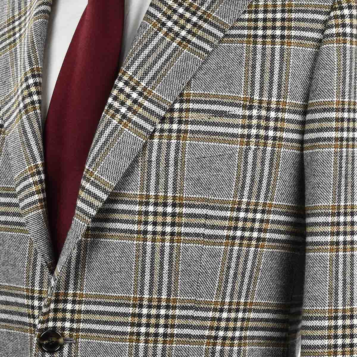 CESARE ATTOLINI Multicolor Cotton Wool Cashmere Blazer