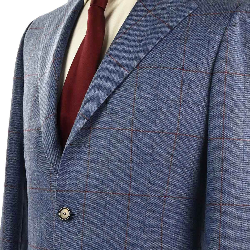 CESARE ATTOLINI Blue Wool Cashmere Blazer