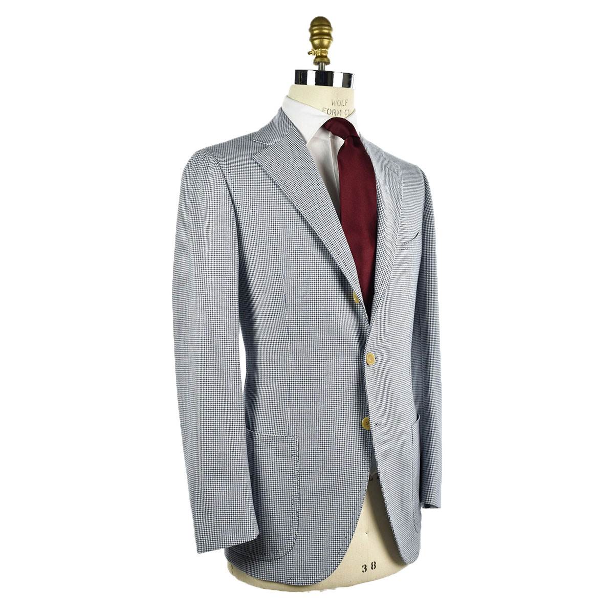 Cesare Attolini CESARE ATTOLINI Blue White Cotton Blazer Blue/White 001