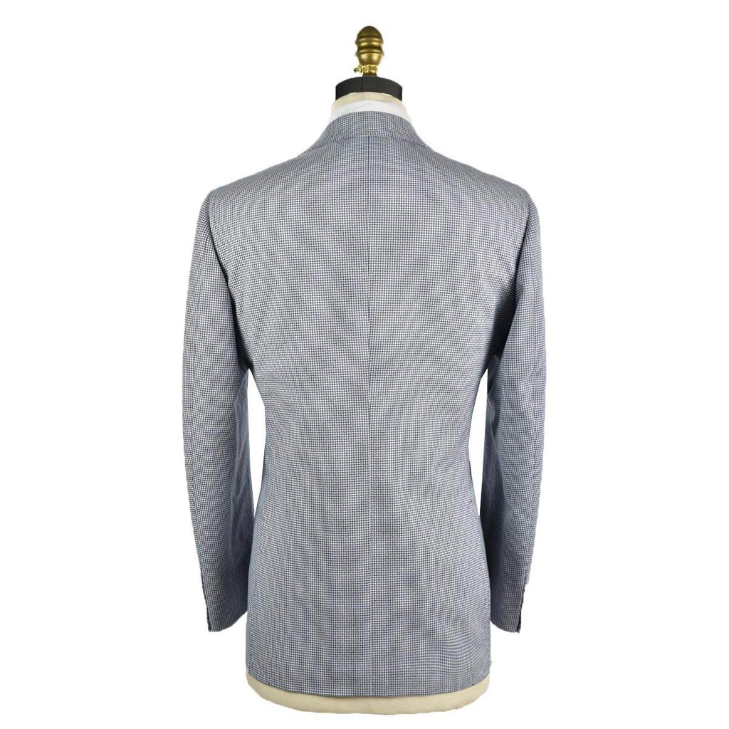 CESARE ATTOLINI Blue White Cotton Blazer