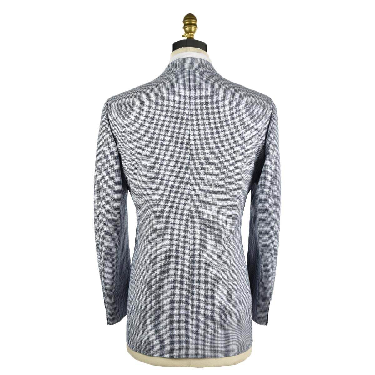 CESARE ATTOLINI Blue White Cotton Blazer
