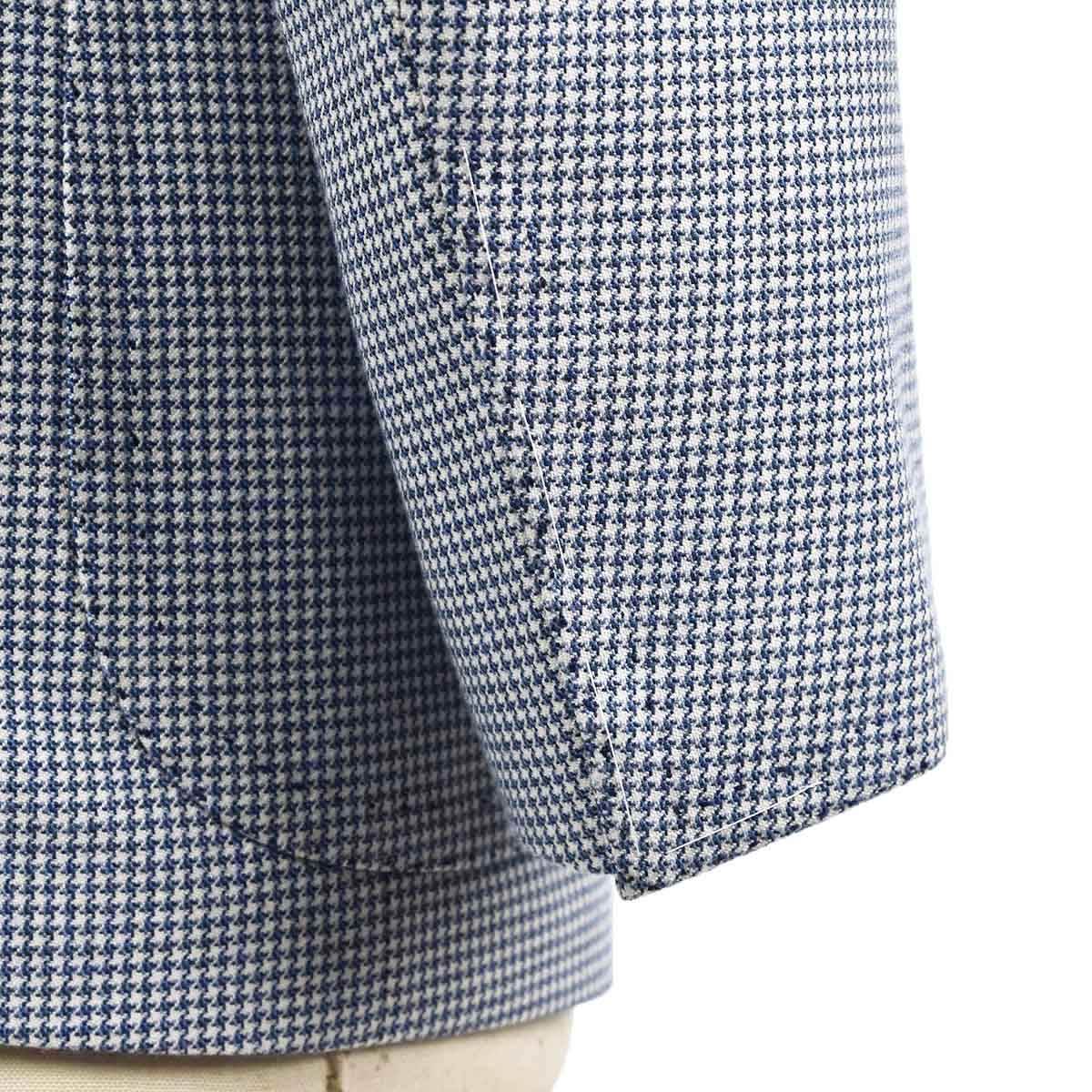 CESARE ATTOLINI Blue White Cotton Blazer