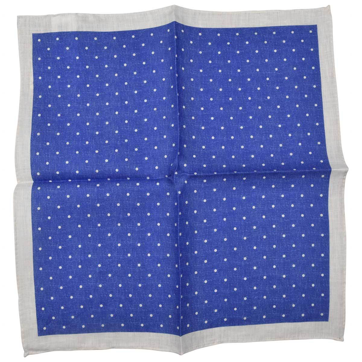 Luigi Borrelli LUIGI BORRELLI Blue White Linen pocket square Blue/White 000