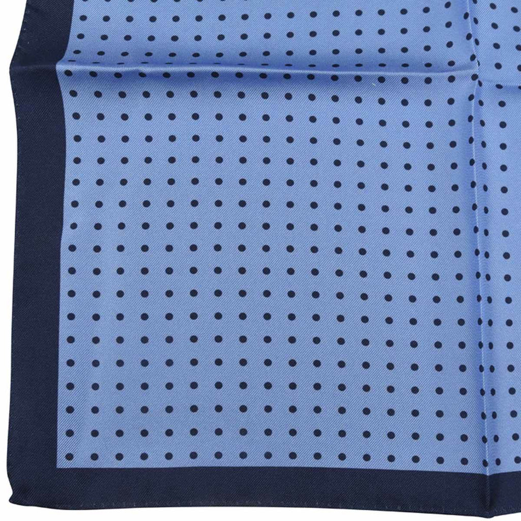 Luigi Borrelli LUIGI BORRELLI Blue Light Blue Silk pocket square Blue/Light Blue 001