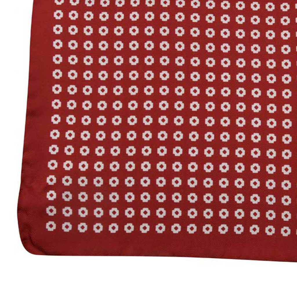 Luigi Borrelli LUIGI BORRELLI Red White Silk pocket square Red/White 001