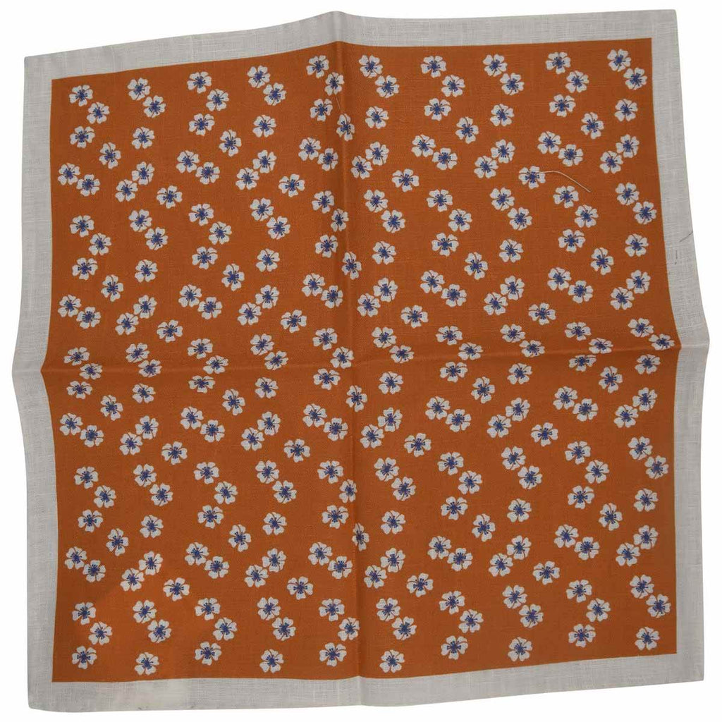 LUIGI BORRELLI Multicolor Linen pocket square