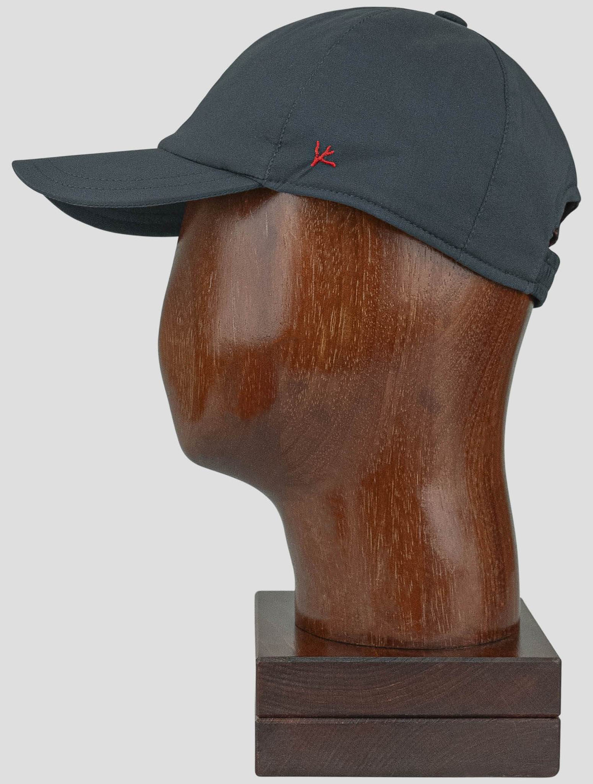 Isaia Isaia Dark Gray Wool Pl Silk Ea Baseball Cap Dark Gray 001