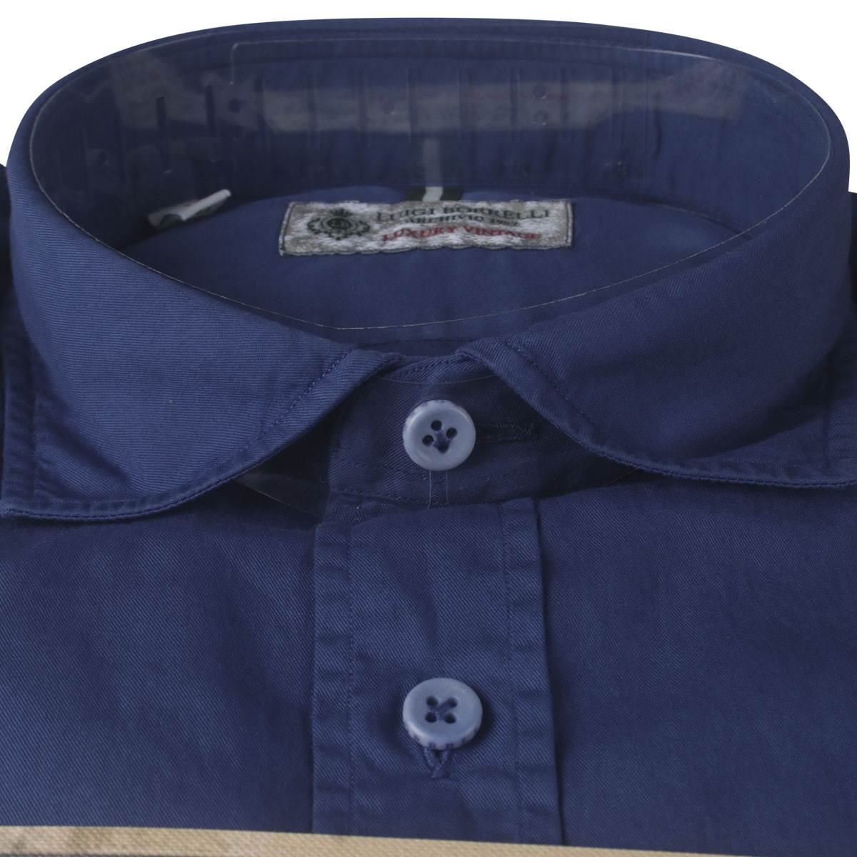 LUIGI BORRELLI Blue Cotton Shirt