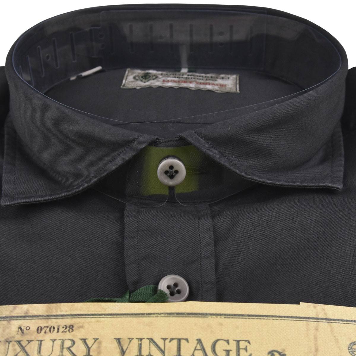 LUIGI BORRELLI Gray Cotton Shirt