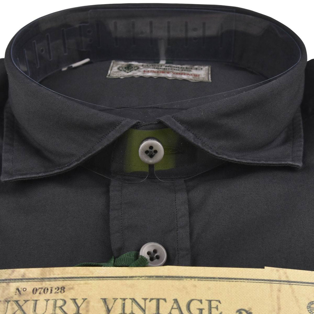 LUIGI BORRELLI Gray Cotton Shirt