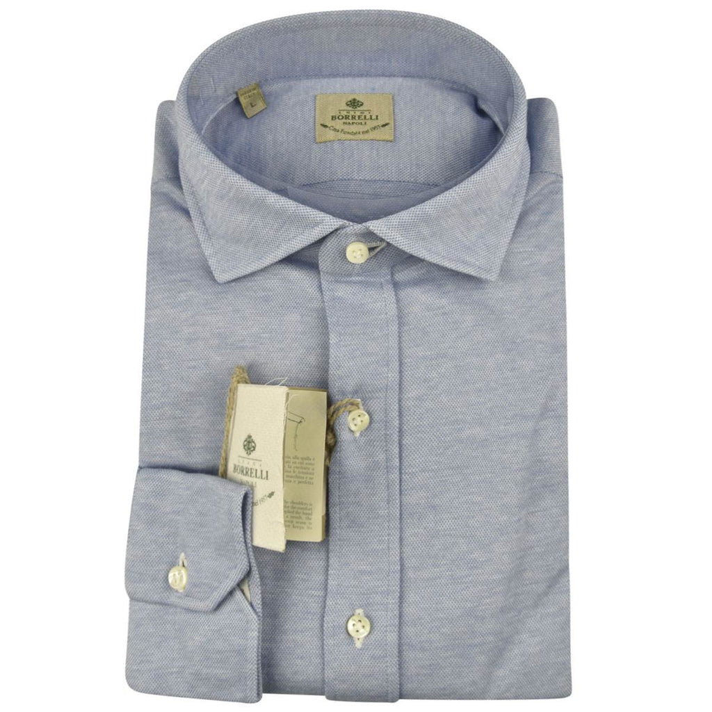 Luigi Borrelli LUIGI BORRELLI Light Blue Cotton Shirt Light Blue 000
