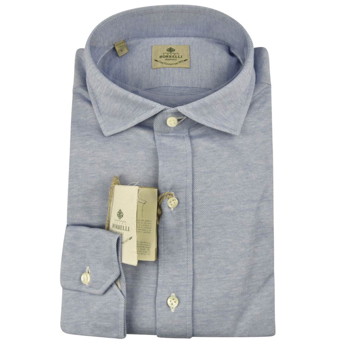 Luigi Borrelli LUIGI BORRELLI Light Blue Cotton Shirt Light Blue 000