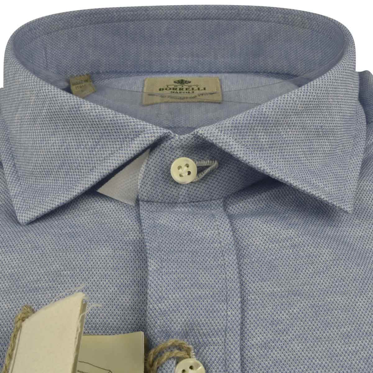 LUIGI BORRELLI Light Blue Cotton Shirt