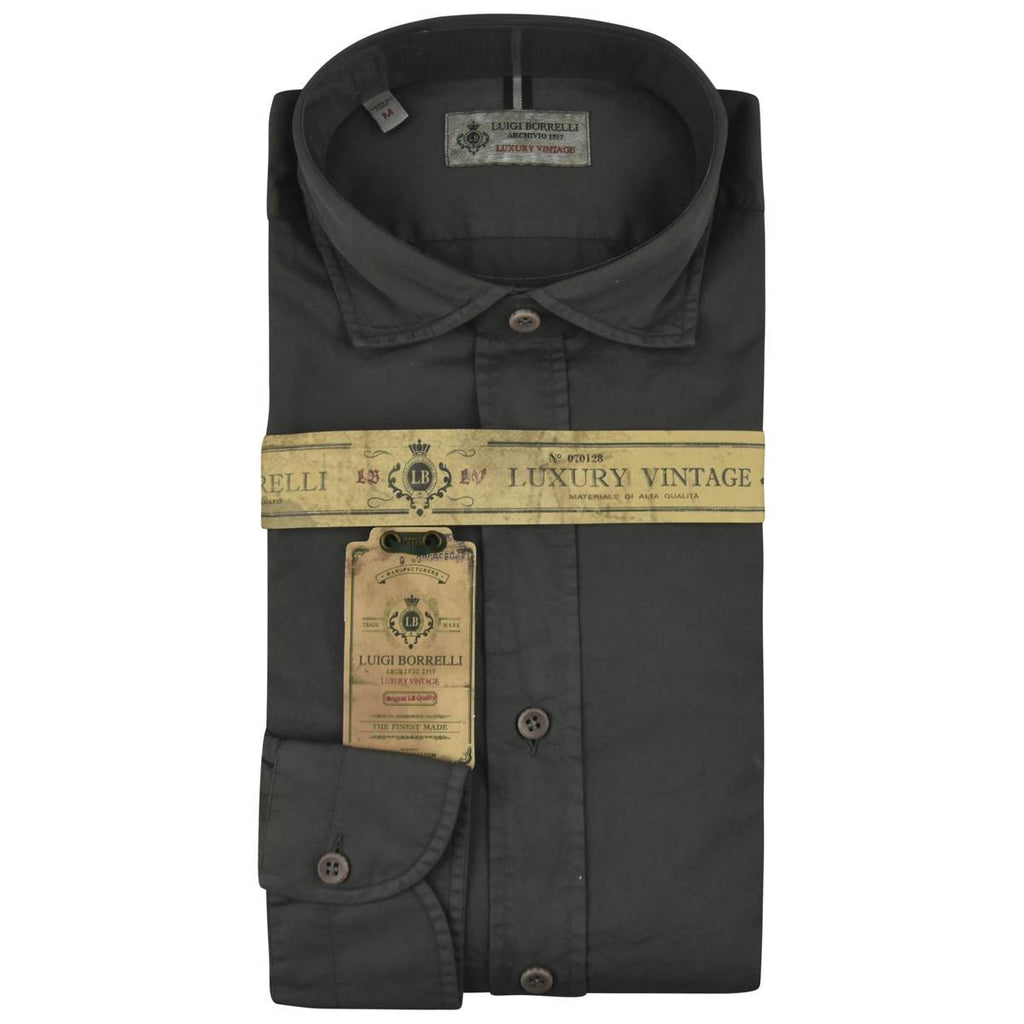 Luigi Borrelli LUIGI BORRELLI Gray Cotton Shirt Gray 000