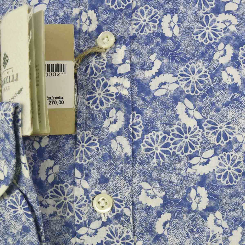 Luigi Borrelli LUIGI BORRELLI Blue White Cotton Shirt Blue/White 001