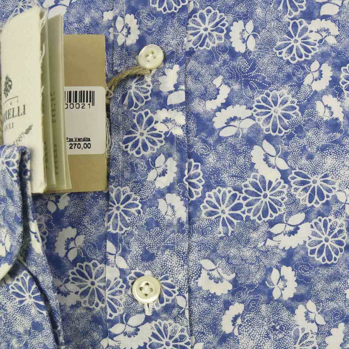 Luigi Borrelli LUIGI BORRELLI Blue White Cotton Shirt Blue/White 001