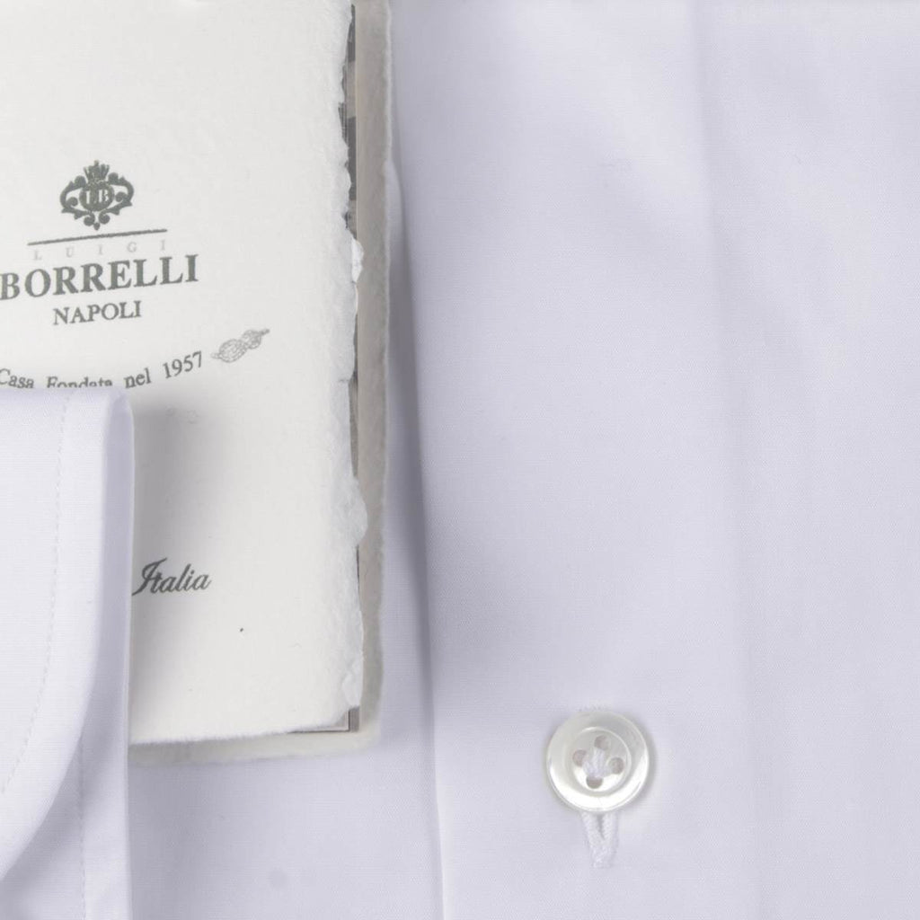 LUIGI BORRELLI White Cotton Shirt