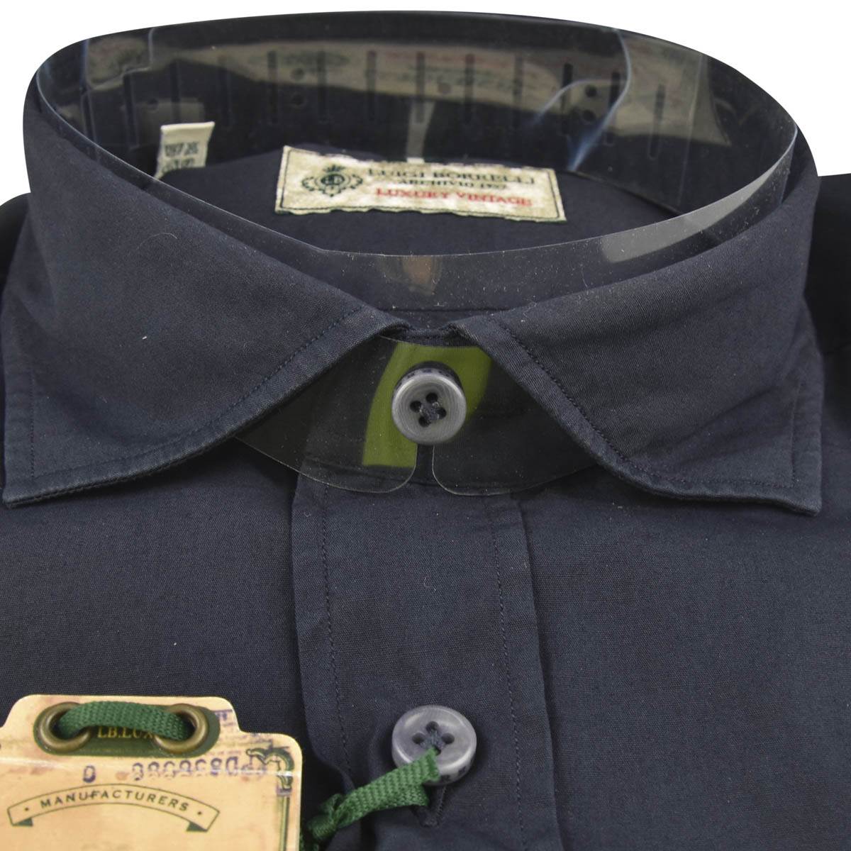 LUIGI BORRELLI Blue Linen Shirt