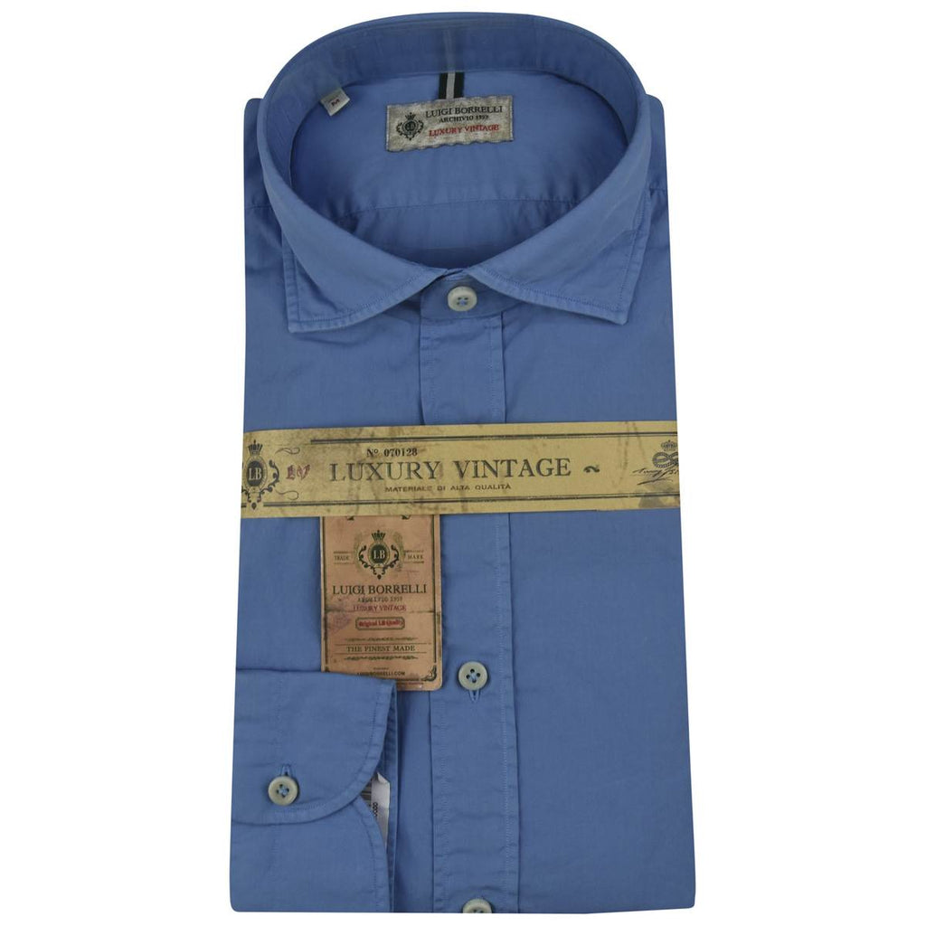 Luigi Borrelli LUIGI BORRELLI Light Blue Cotton Shirt Light Blue 000