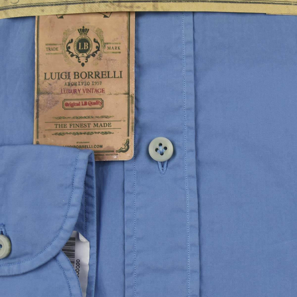 Luigi Borrelli LUIGI BORRELLI Light Blue Cotton Shirt Light Blue 001
