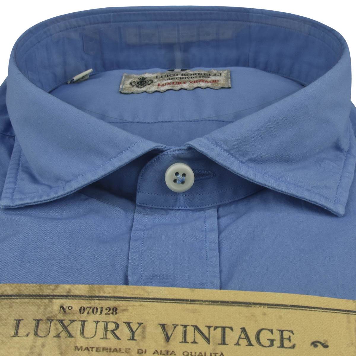 LUIGI BORRELLI Light Blue Cotton Shirt