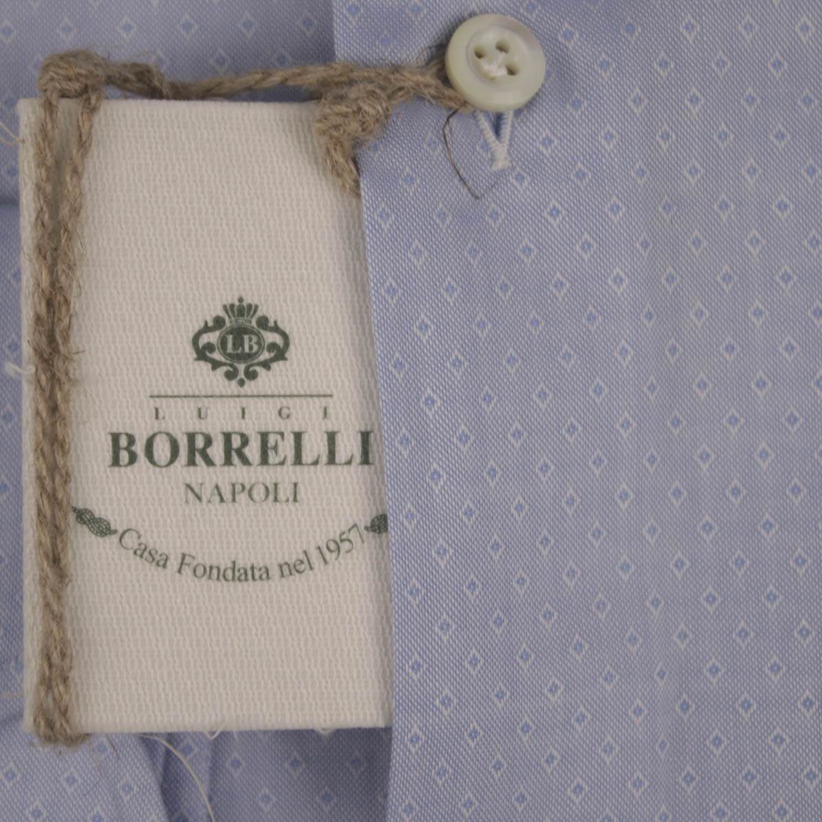 LUIGI BORRELLI Light Blue Cotton Shirt