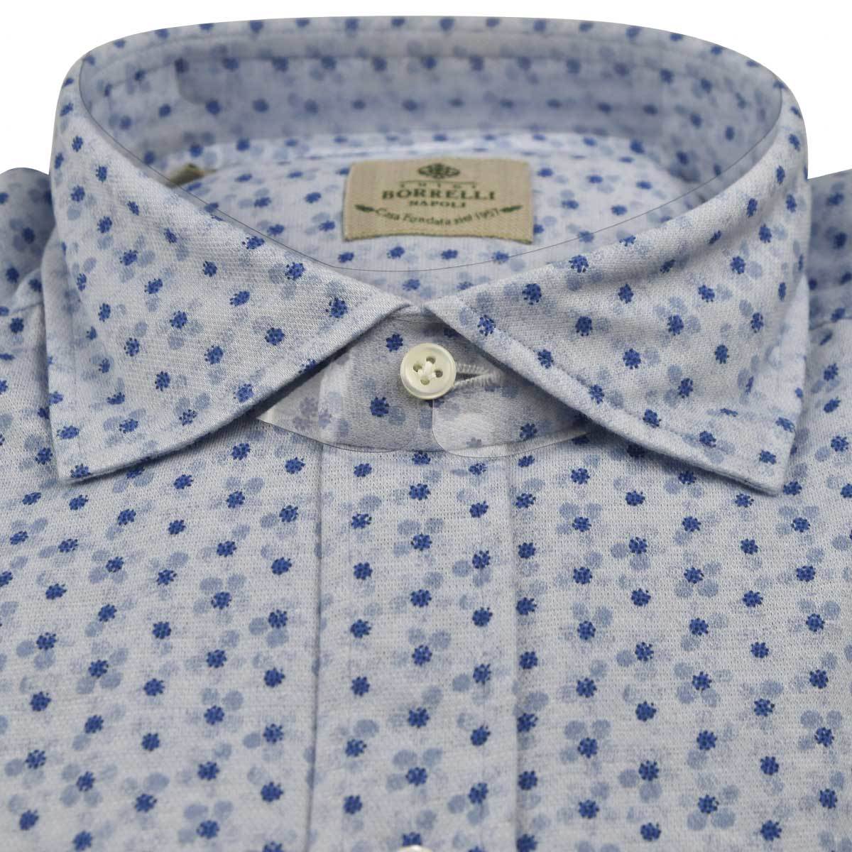 LUIGI BORRELLI Blue Cotton Shirt