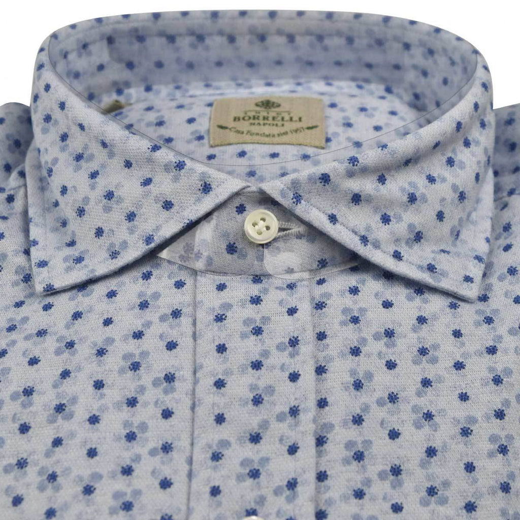 LUIGI BORRELLI Blue Cotton Shirt