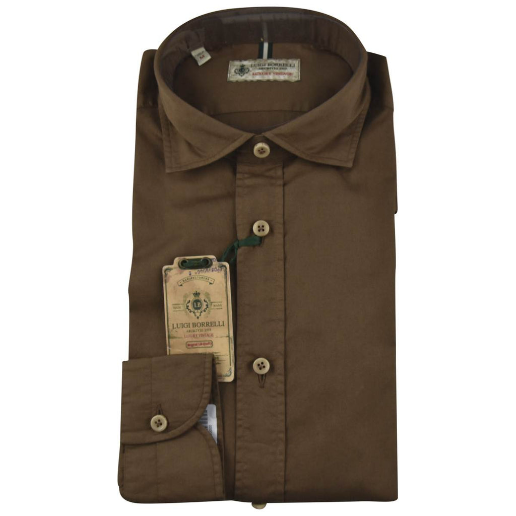 Luigi Borrelli LUIGI BORRELLI Brown Cotton Shirt Brown 000
