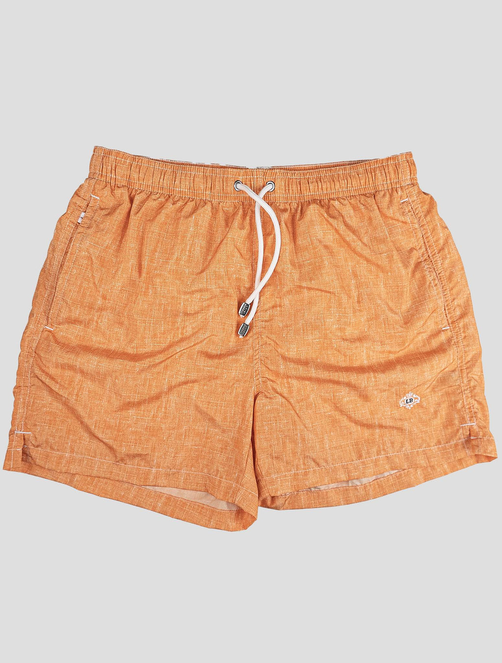 Luigi Borrelli Orange Pl Swim Trunks