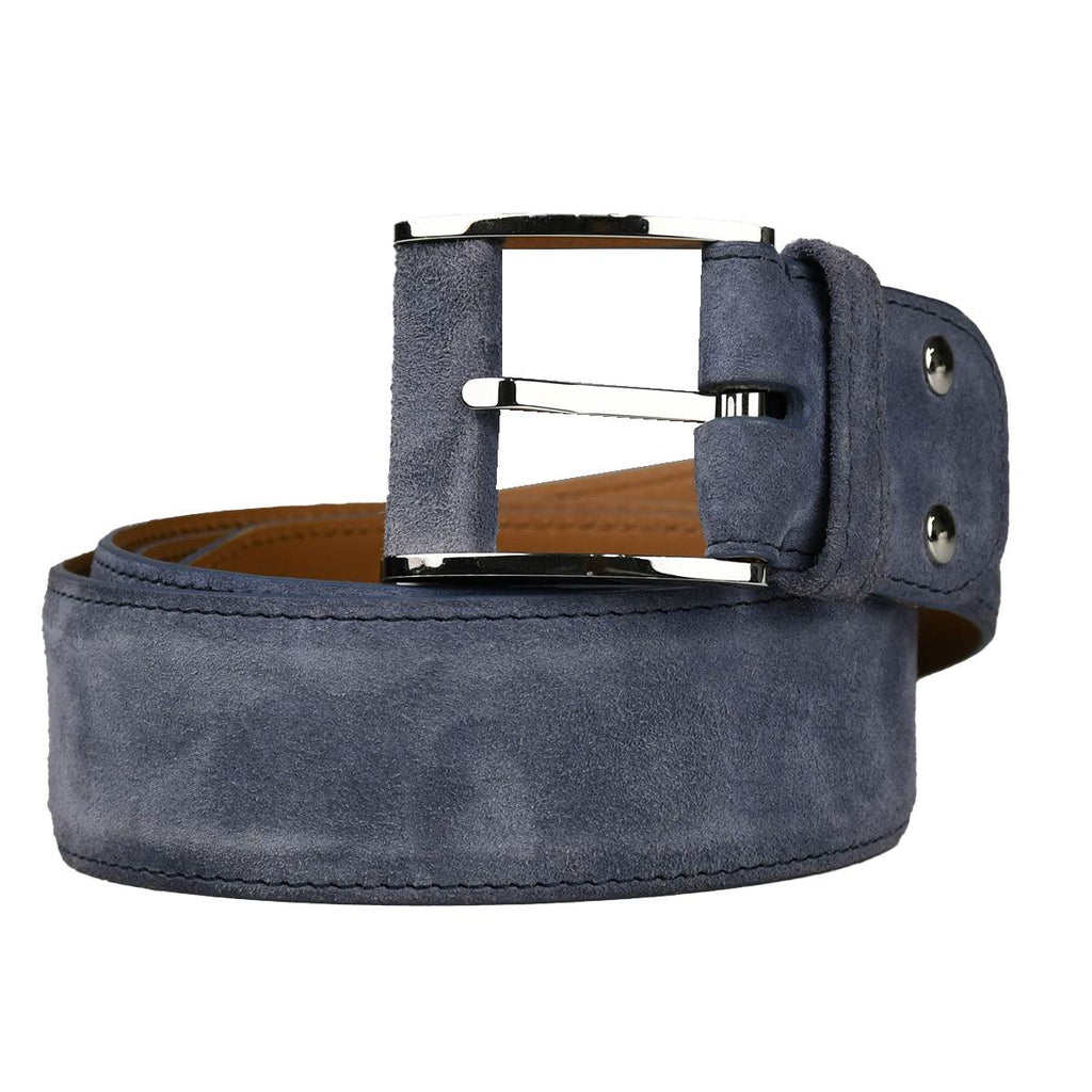 Zilli Zilli Blue Leather Suede Belt Blue 000