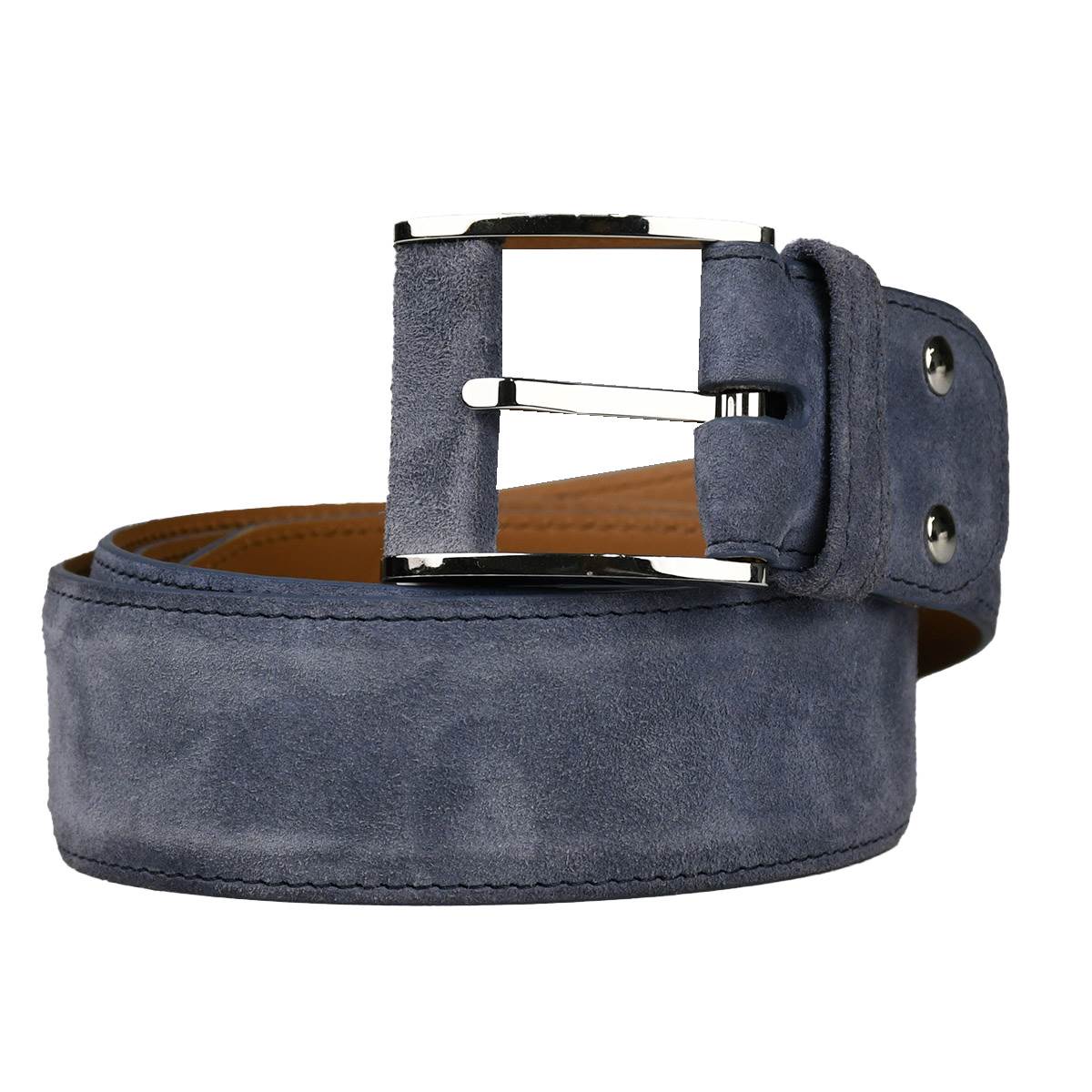 Zilli Zilli Blue Leather Suede Belt Blue 000