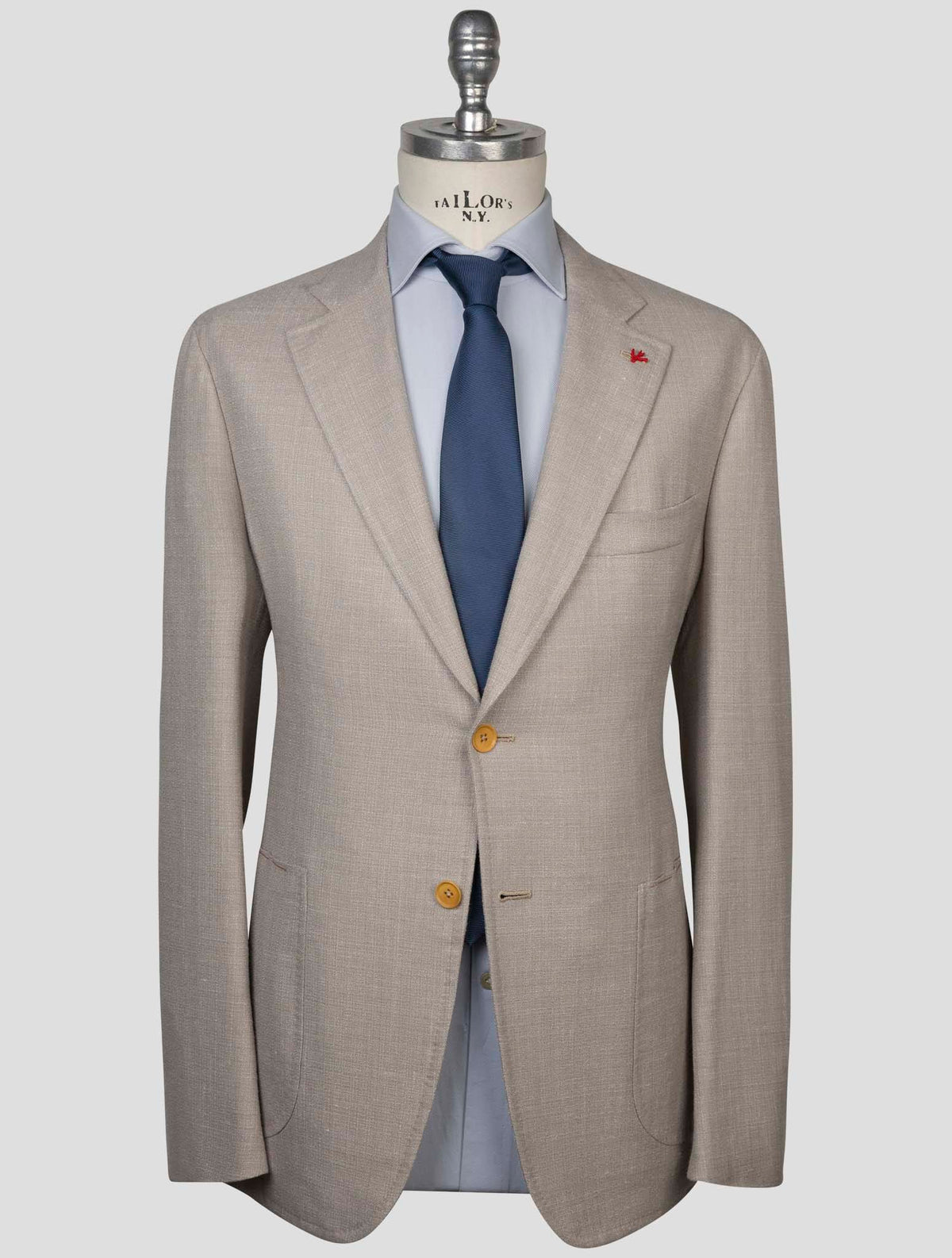 Isaia Isaia Beige Wool Silk Linen Suit Beige 000