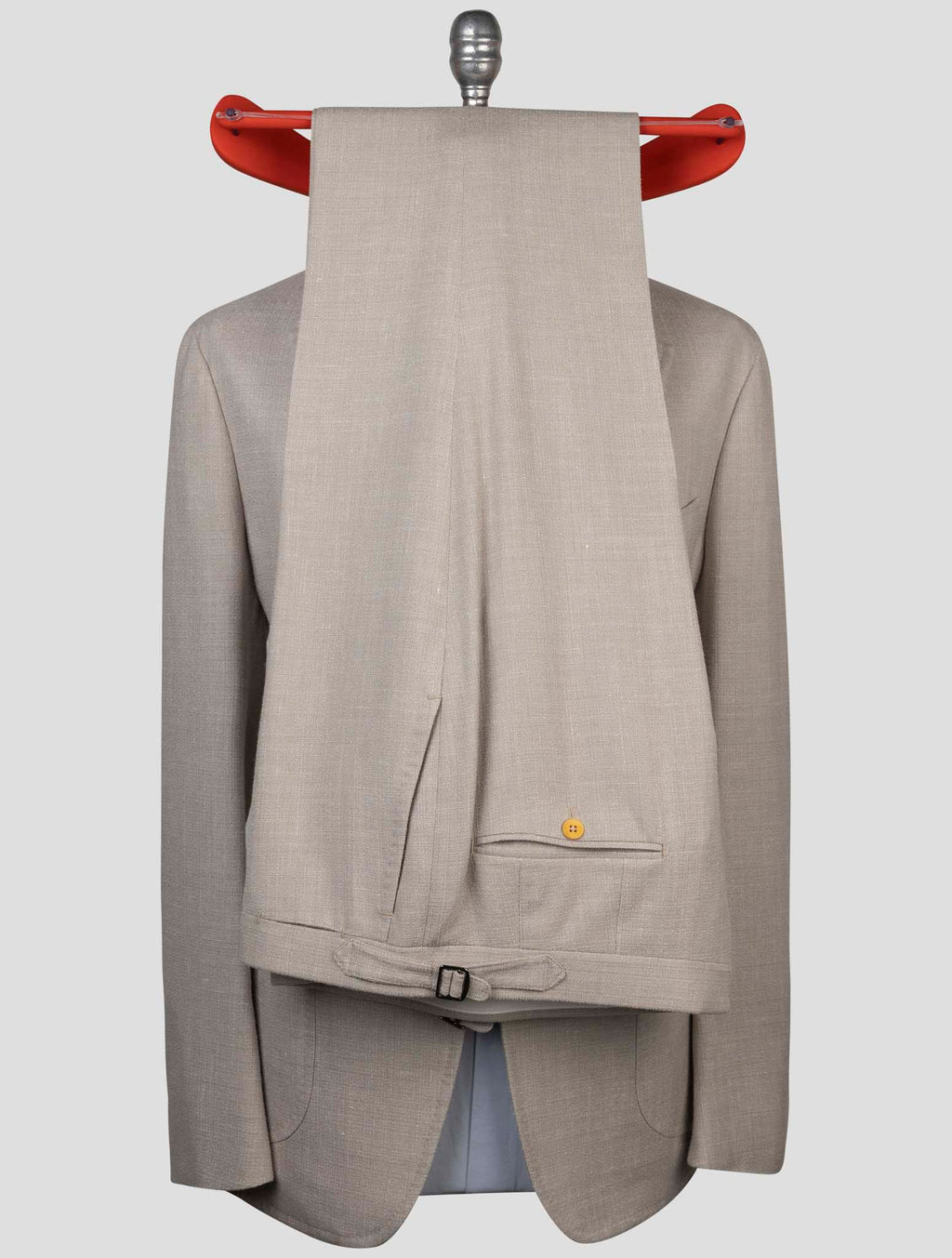 Isaia Beige Wool Silk Linen Suit