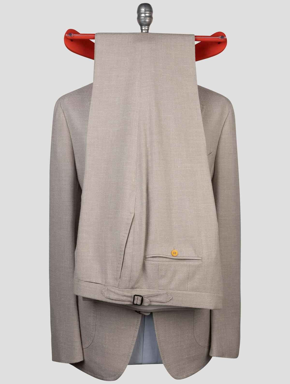 Isaia Beige Wool Silk Linen Suit