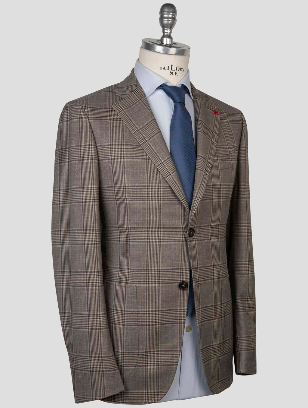 Isaia Isaia Taupe Wool Suit Taupe 001