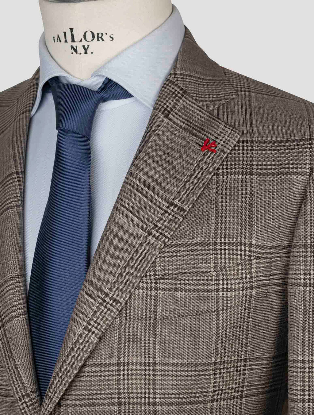 Isaia Taupe Wool Suit