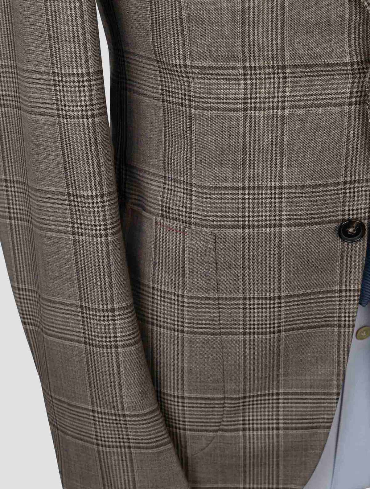 Isaia Taupe Wool Suit