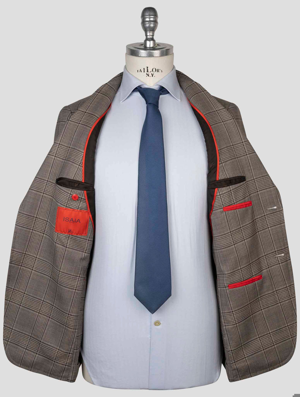 Isaia Taupe Wool Suit
