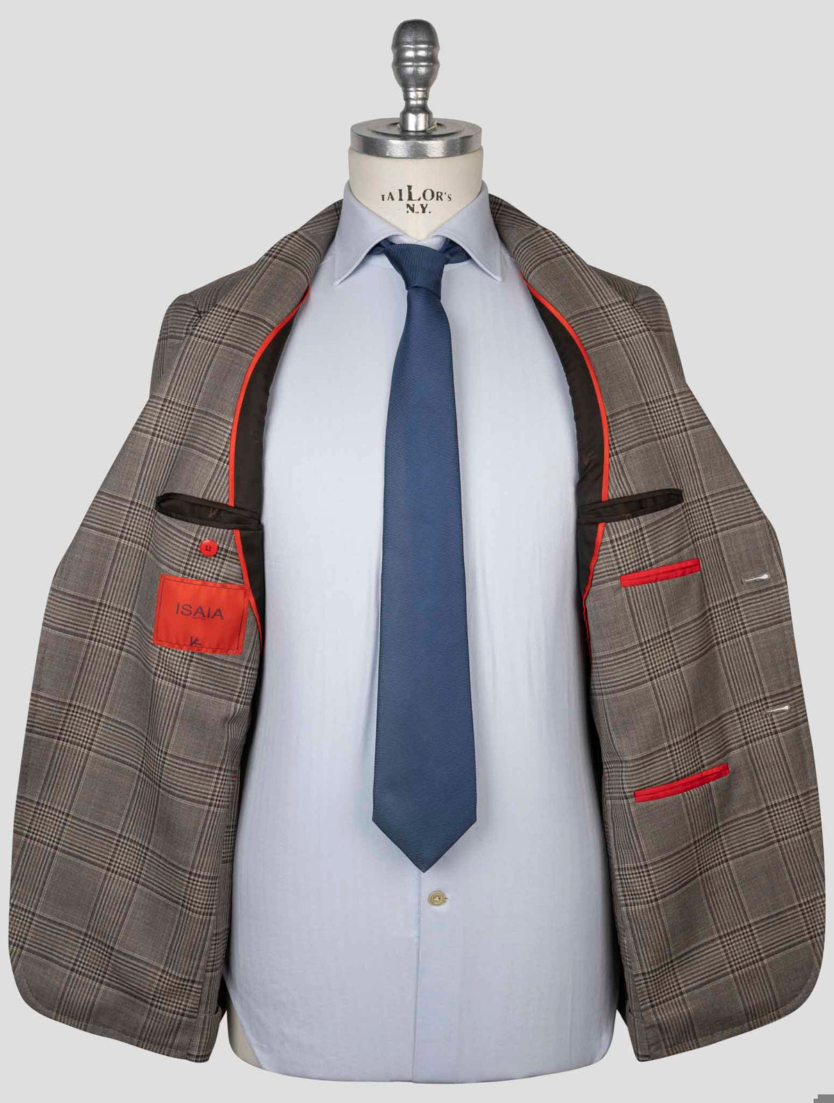 Isaia Taupe Wool Suit