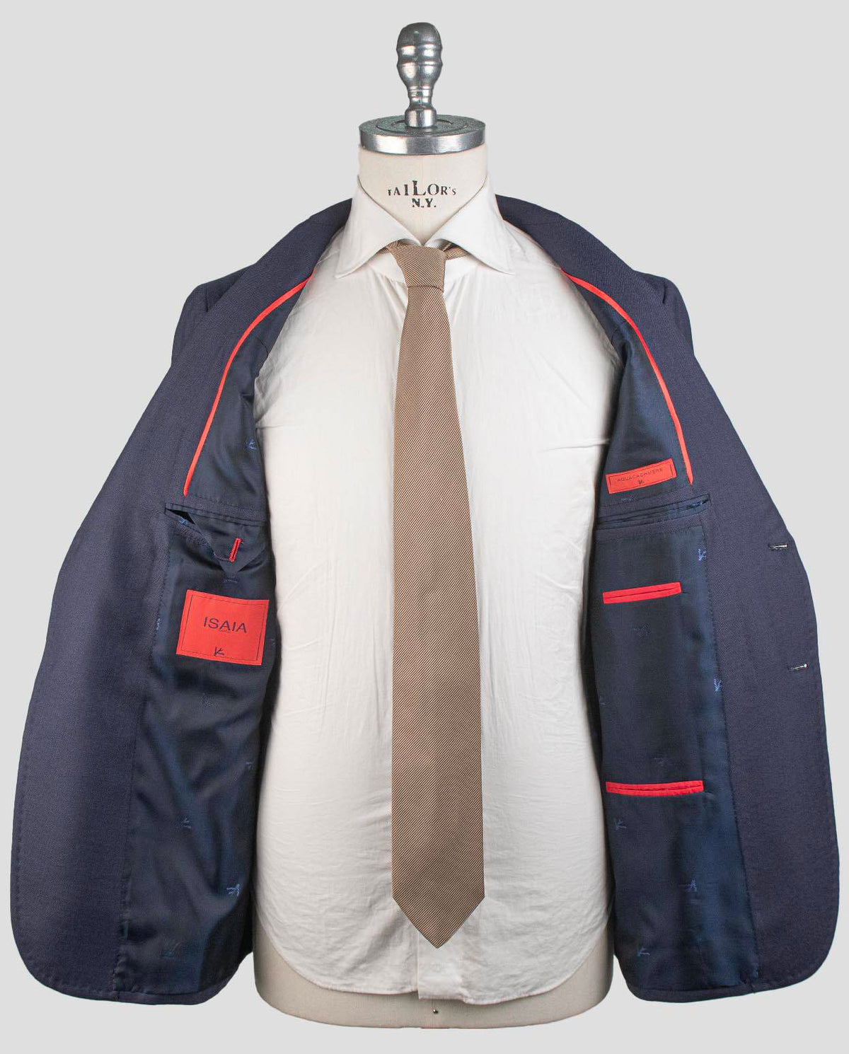 Isaia Blue Cashmere Silk Blazer