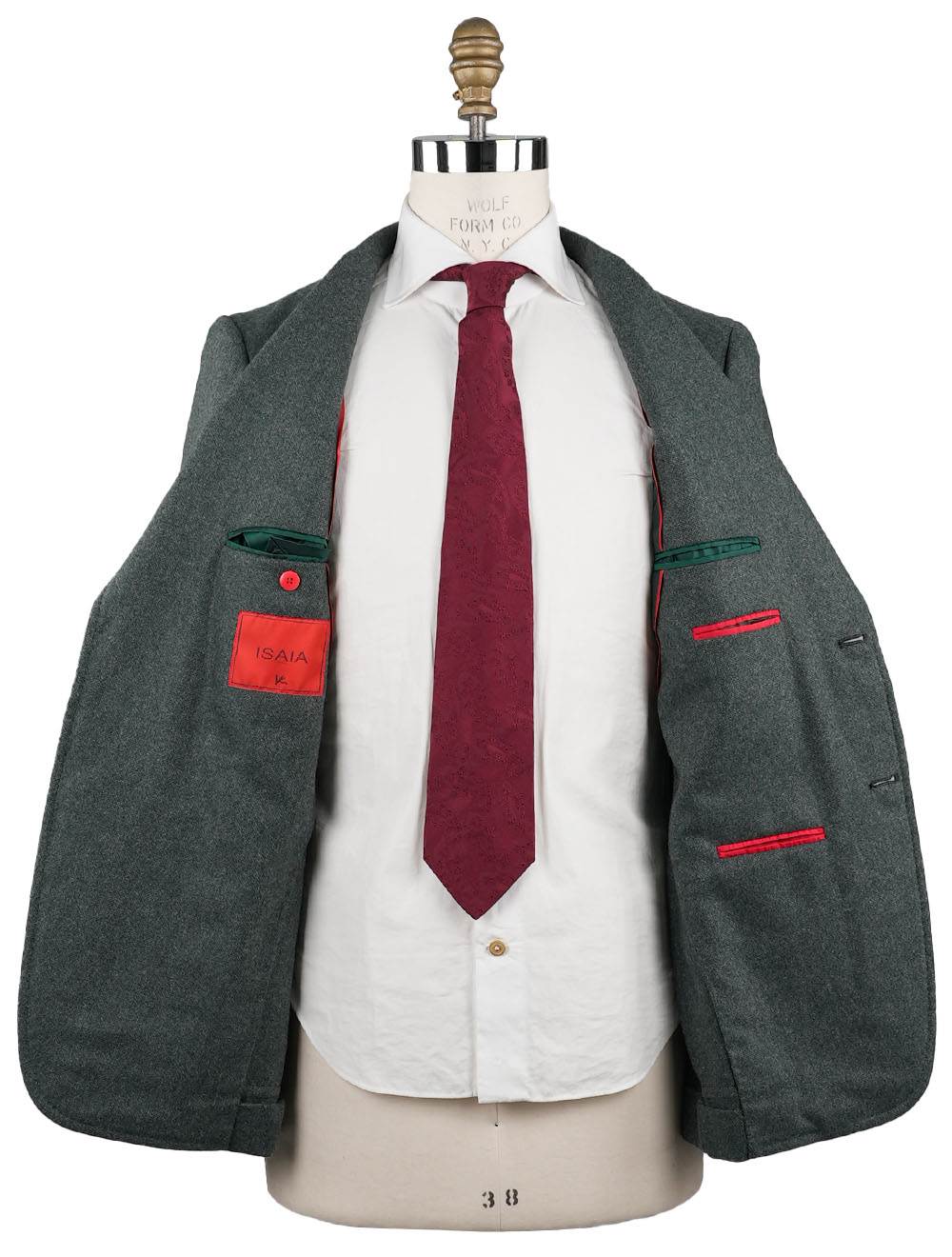 Isaia Green Cashmere Blazer