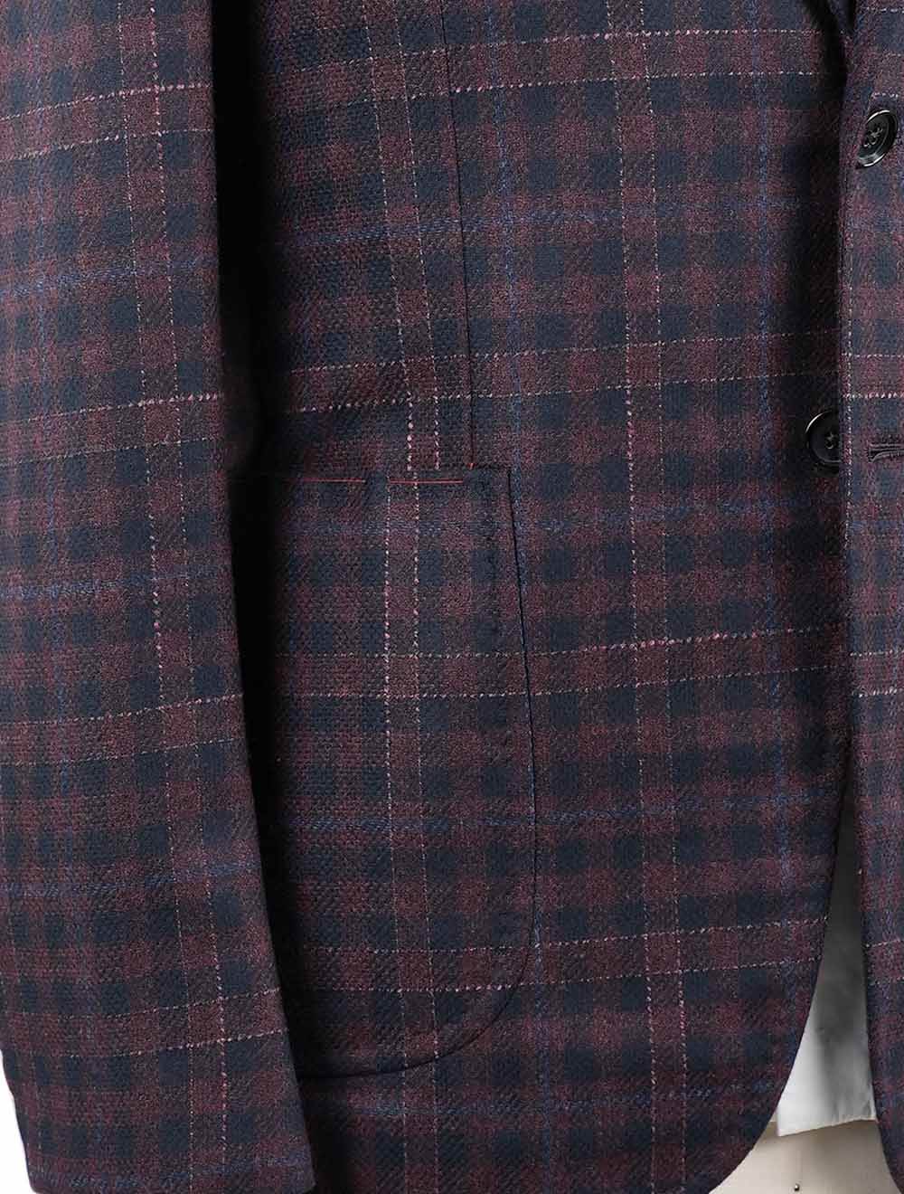 Isaia Multicolor Wool Cashmere Blazer