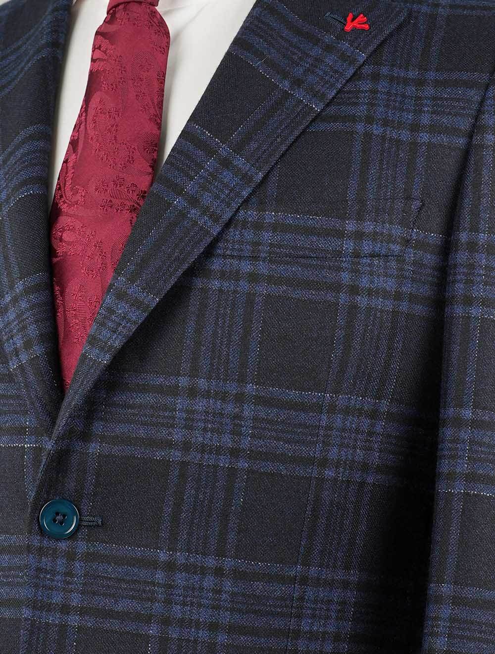 Isaia Multicolor Wool Cashmere Blazer