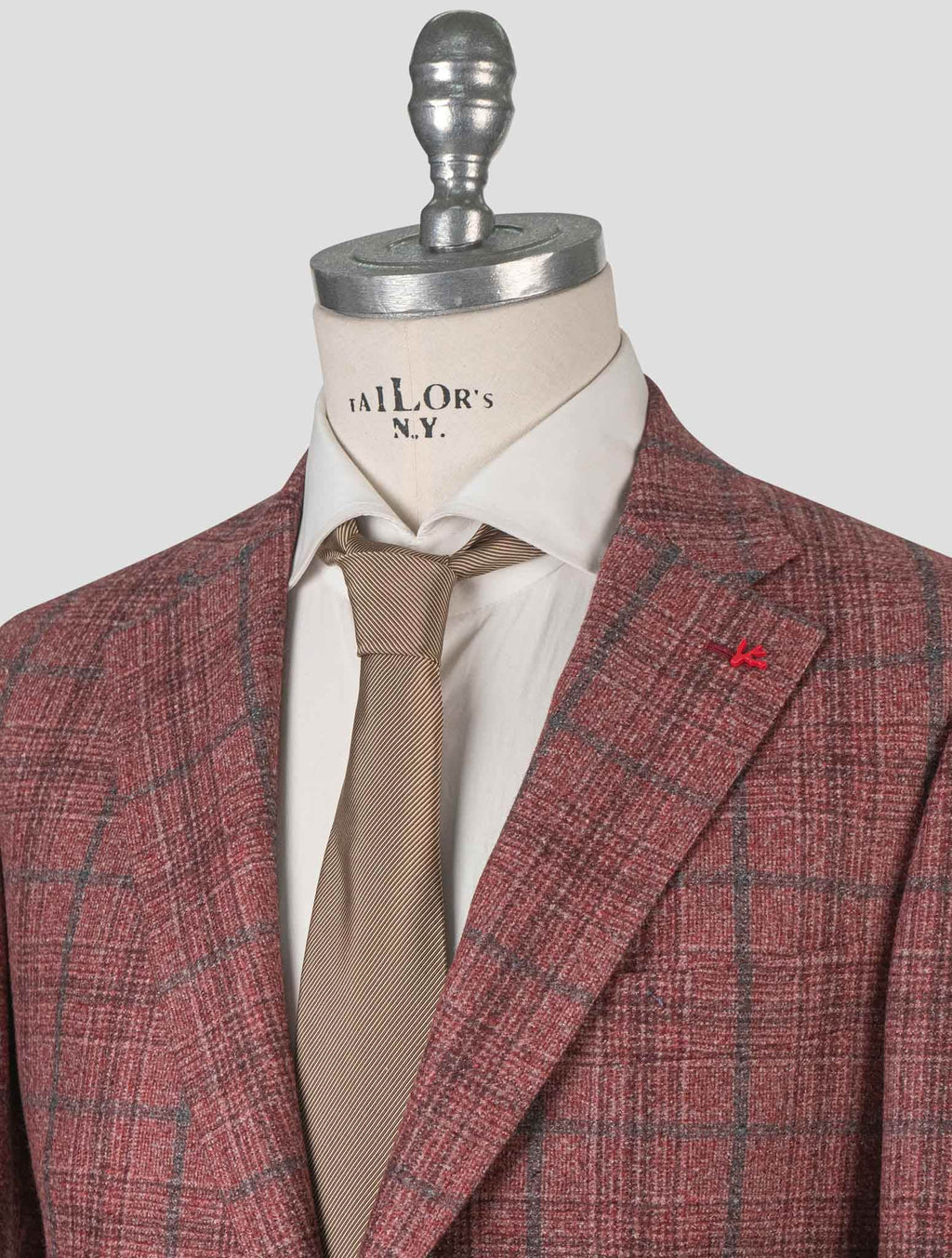 Isaia Red Wool Blazer